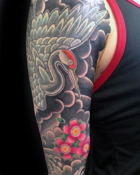 crane tattoo ideas|crane tattoo designs for men.